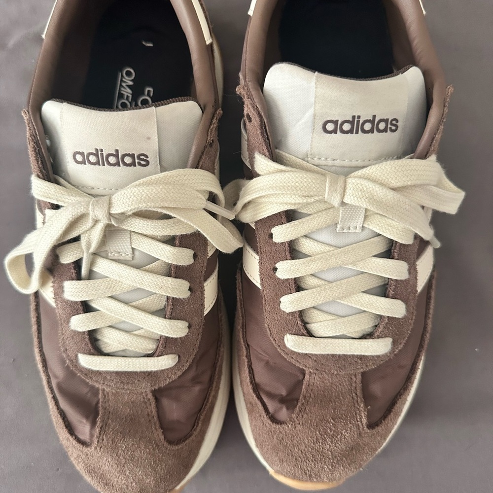 Adidas Chocolate and Ivory Sneakers